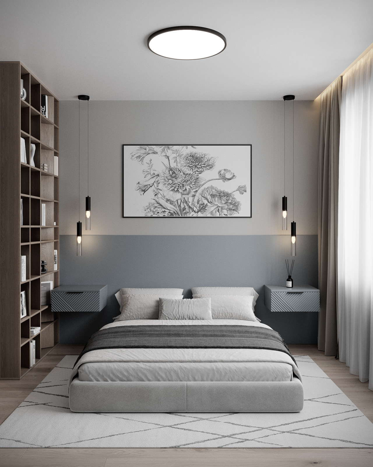 Яркие акценты в двухкомнатной квартире в Красногорске