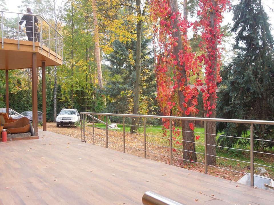 Нержавеющие перила террасы