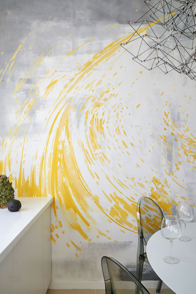 Роспись стены в жилом пространстве. Участие в Телепередаче "Большая переделка"