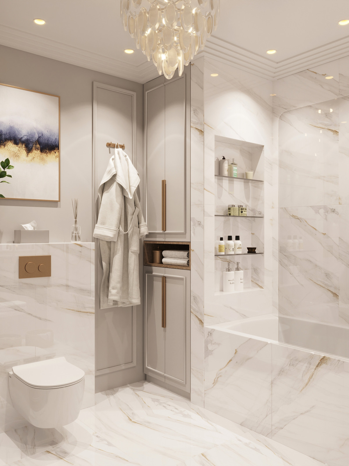 "Зазеркалье", дизайн 2комнатной квартиры 66 м2