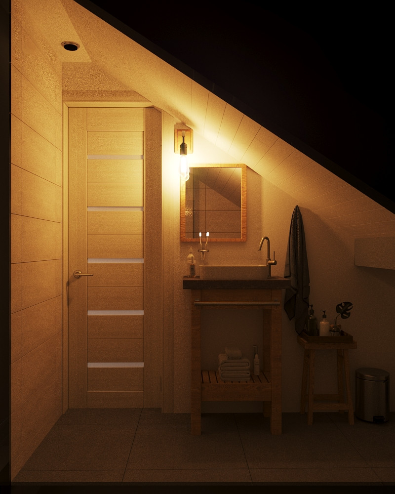 Спальня на мансардном этаже