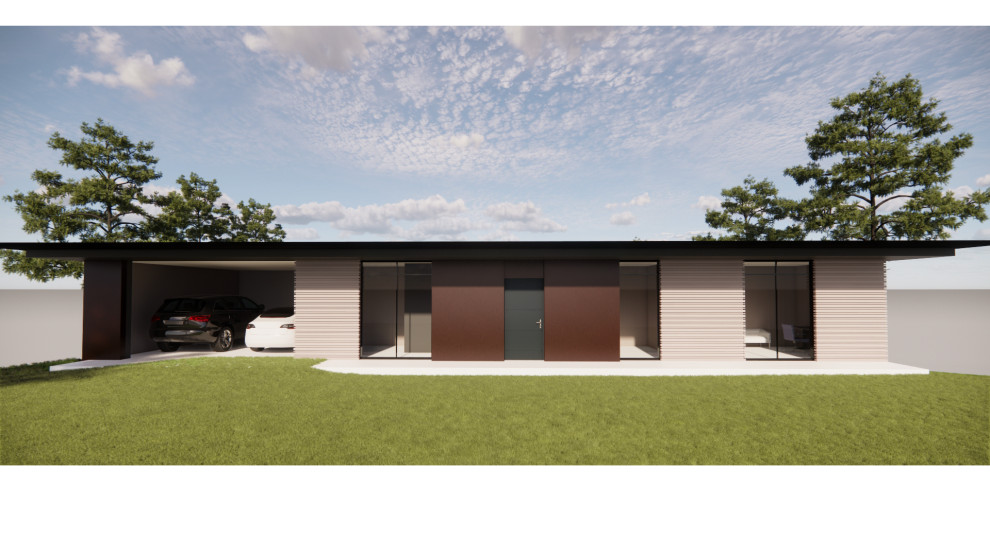 Обложка проекта: Эскизный проект жилого дома для семьи с двумя детьми