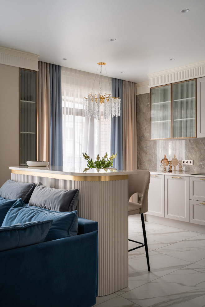 Полная меблировка квартиры в ЖК "Дом на Ярославской" дизайнер Елена Мархаюк