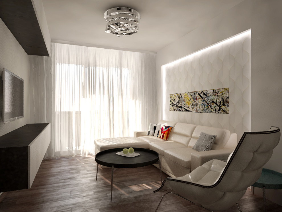 Обложка проекта: Гостиная с инопланетной люстрой