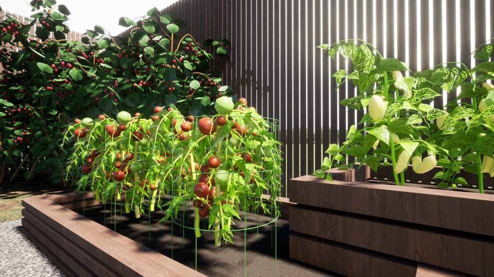 Коттедж ЖСК Горелый Хутор, Ландшафтный дизайн участка 6 соток