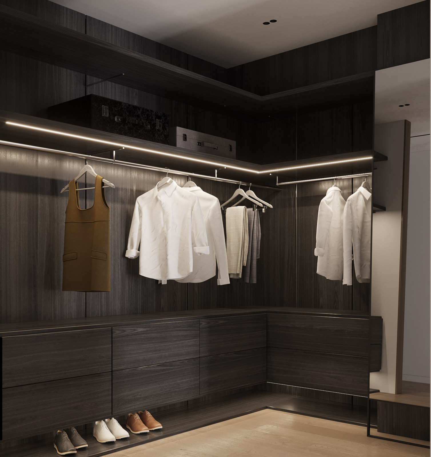Orange Hues Bedroom Design