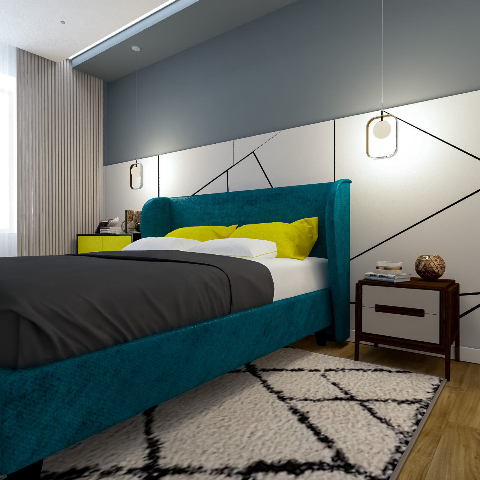 2020. 05. 02. Проект дизайна интерьера квартиры (спальня  2)