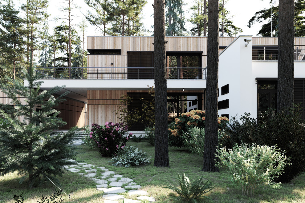 Визуализация частного дома в лесу