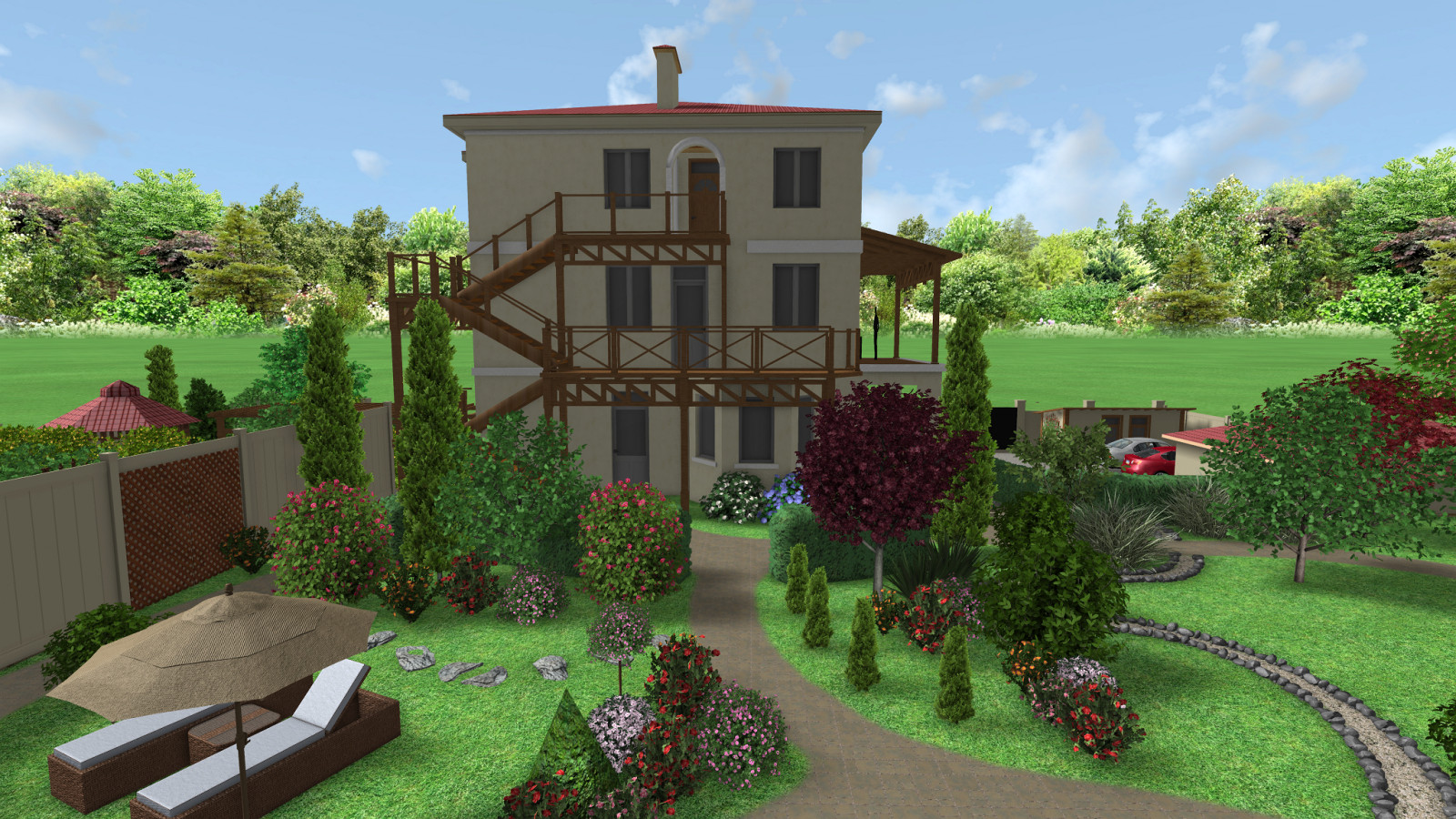 Приусадебная территория минигостинницы