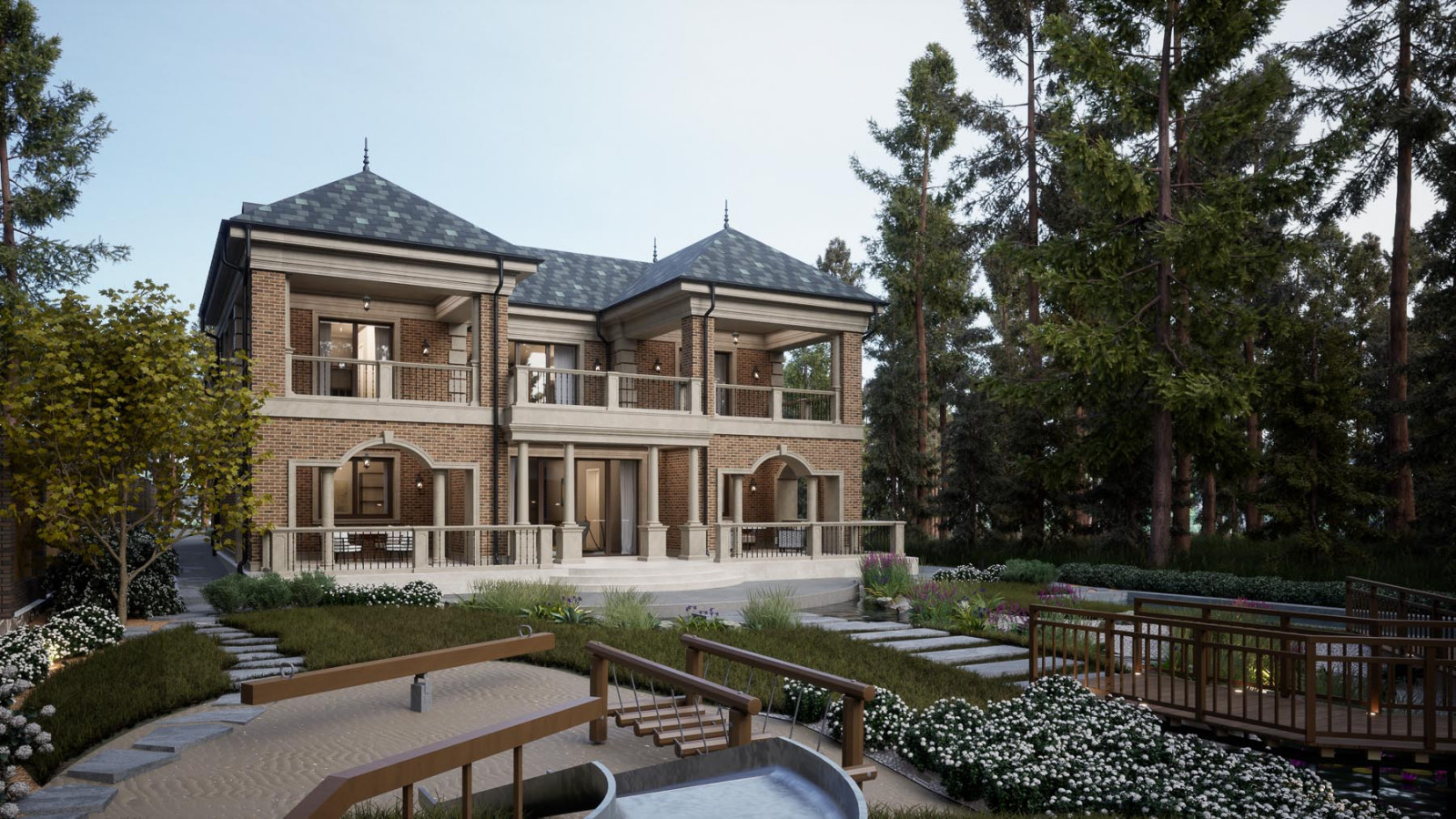 Выход на задний двор