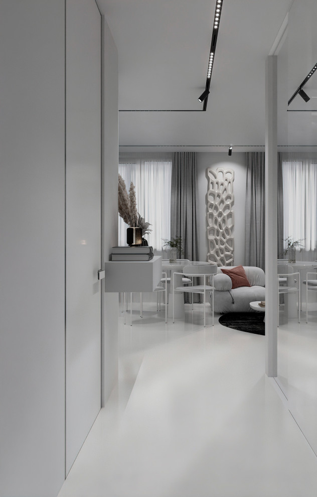 Гостиная в квартире 50 кв.м., Березовая Аллея