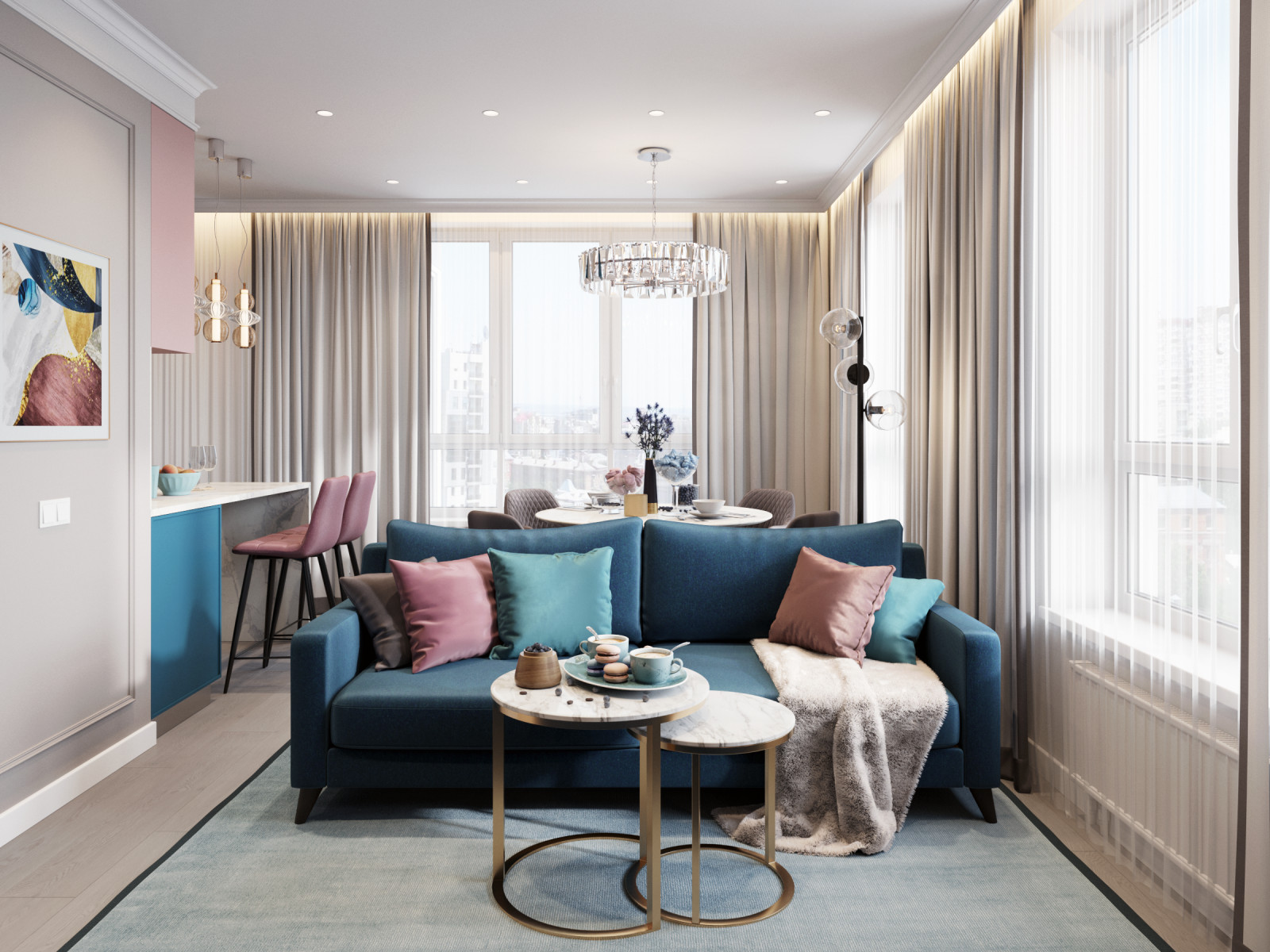 Кухня-гостиная на Комендантском