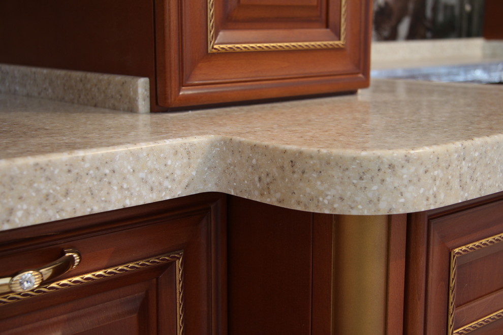 Обложка проекта: Кухня-гостиная в Самарской квартире. Столешница из искусственного камня Tristone