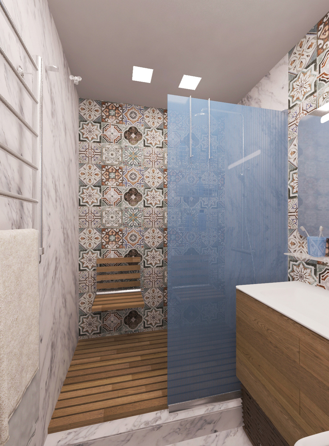 Стиль минимализм + лофт.  "Графит и картон"