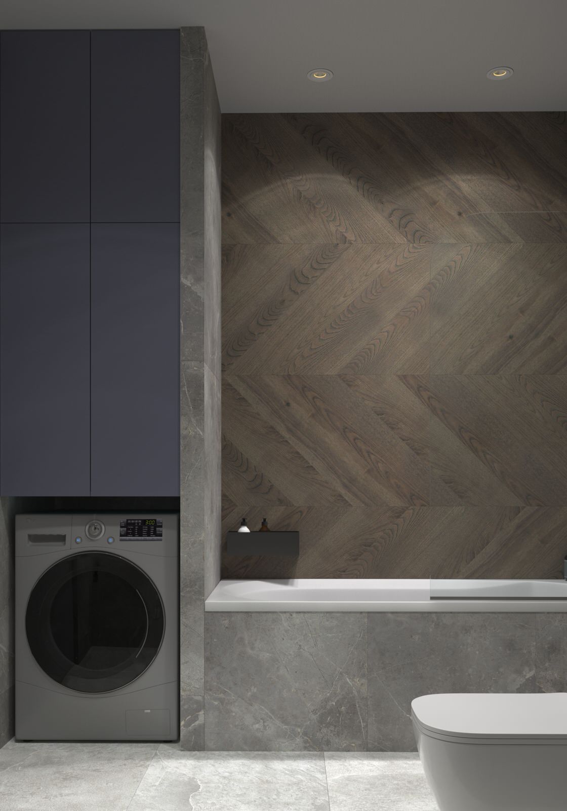 Санузел в стиле лофт