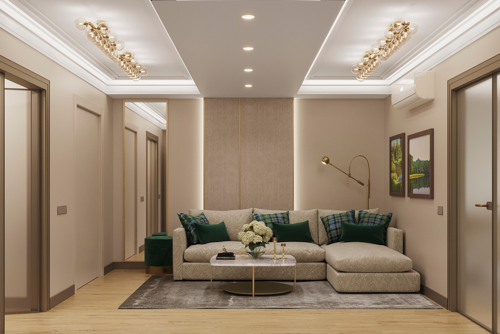 Кашемир беж. Квартира 130 кв.м. на Зоологической ул.