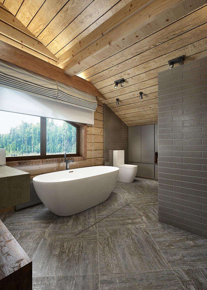 Интерьер дома из бруса