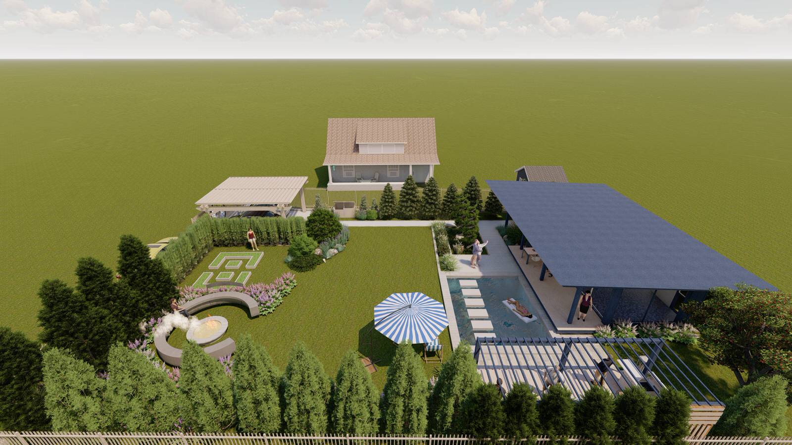 Участок Новая Рига 2 вариант.Хвойные