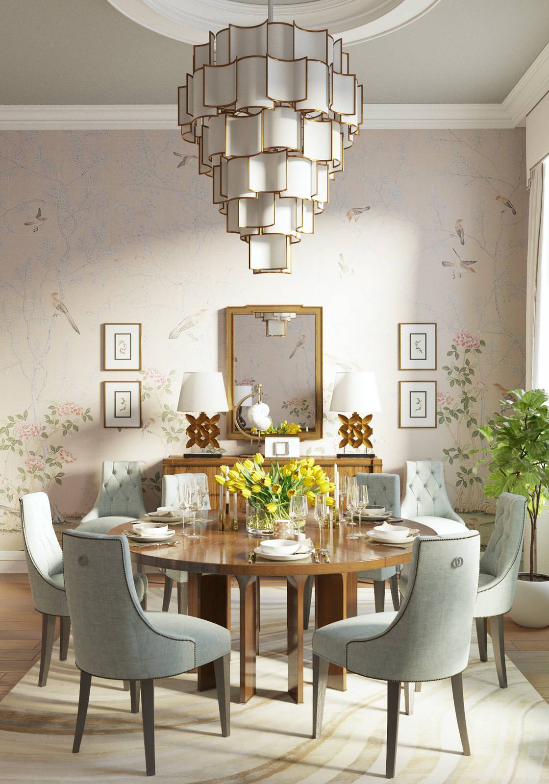 Обложка проекта: Transitional style dining room