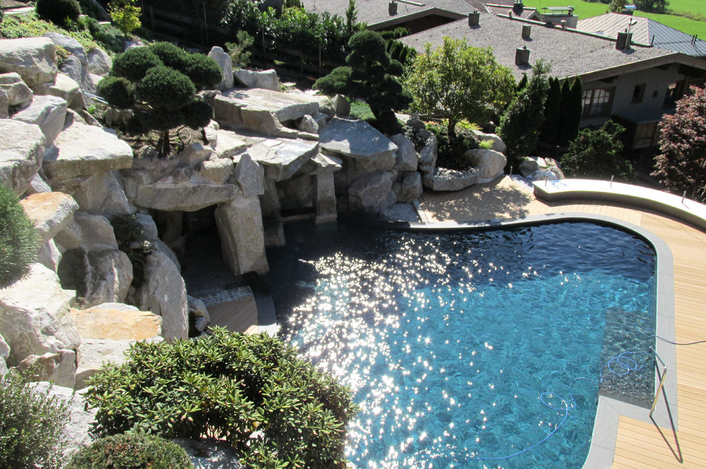 Japanese style garden design & Waterfall construction in Tyrol