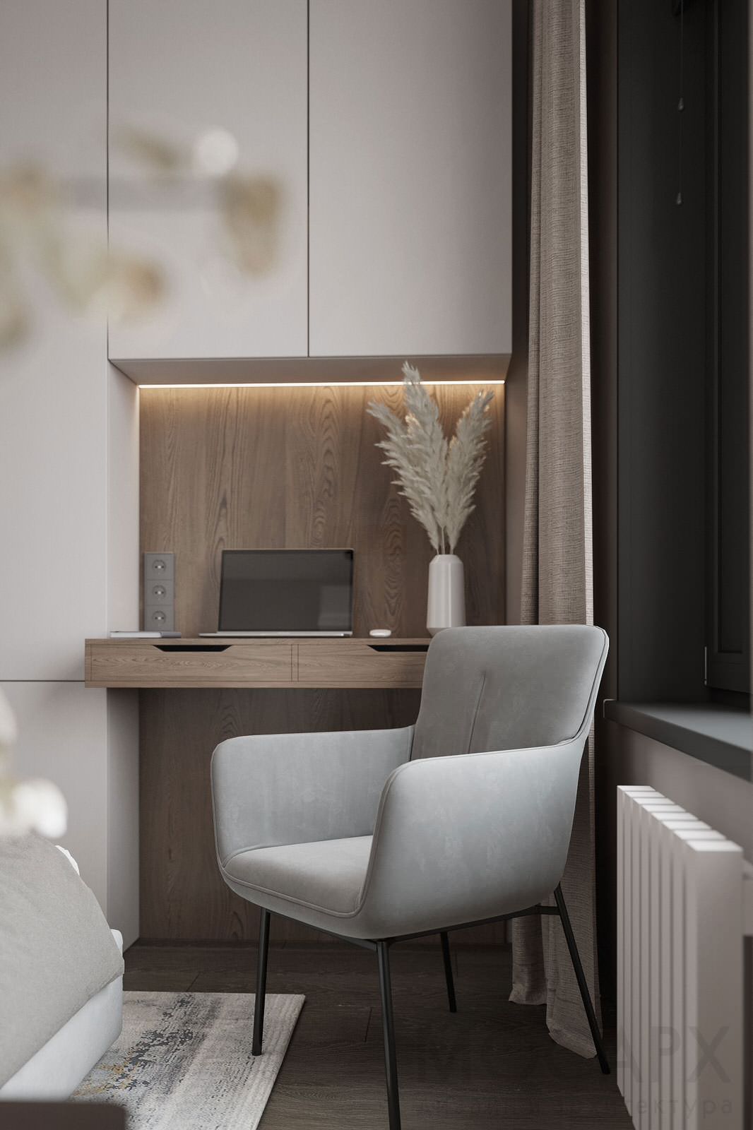 Обложка проекта: Спальня в ЖК Береговой