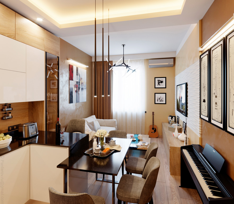 Обложка проекта: Дизайн-проект интерьера кухни-гостиной