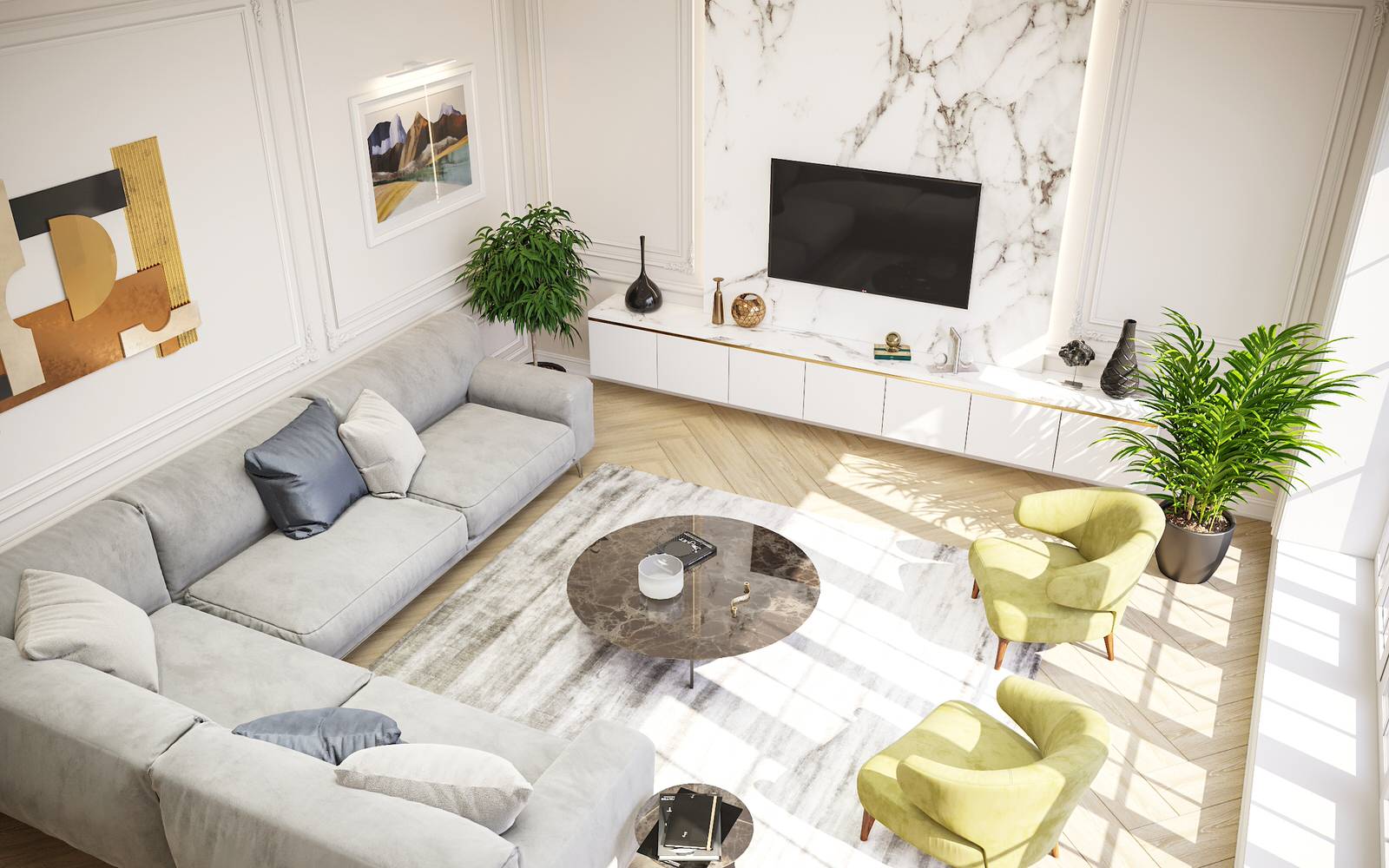 Жилой дом. Дизайн интерьера 1 этажа