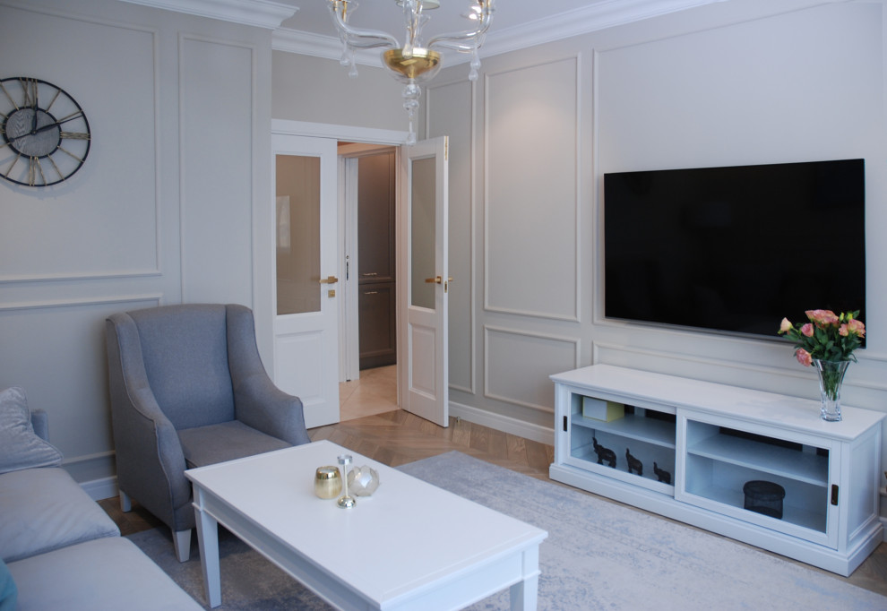 Проект 4-х комнатной квартиры в нежных тонах