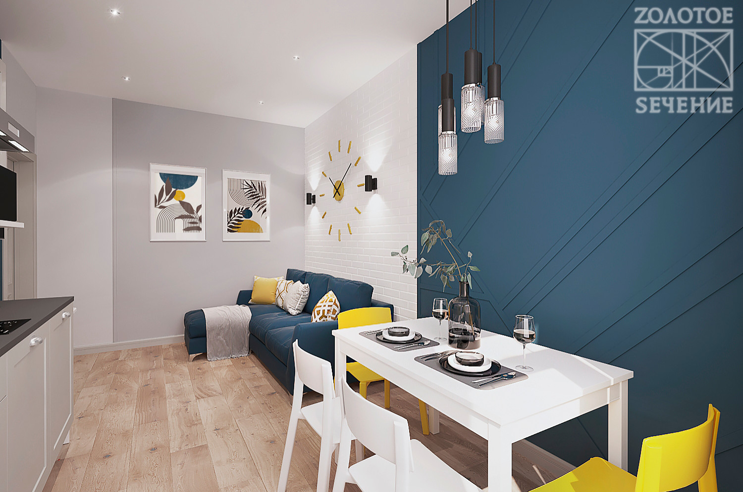 Скандинавские мотивы в квартире для коммерческих целей