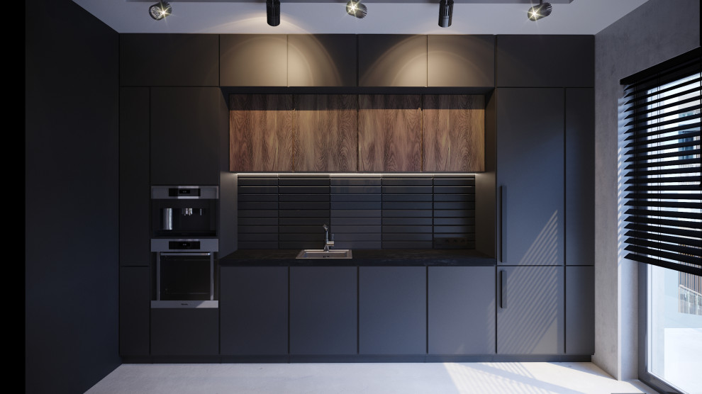 Интерьер квартиры в индустриальном стиле для холостяка