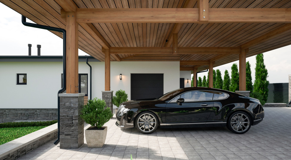 Одноэтажный дом 200 кв.м на склоне