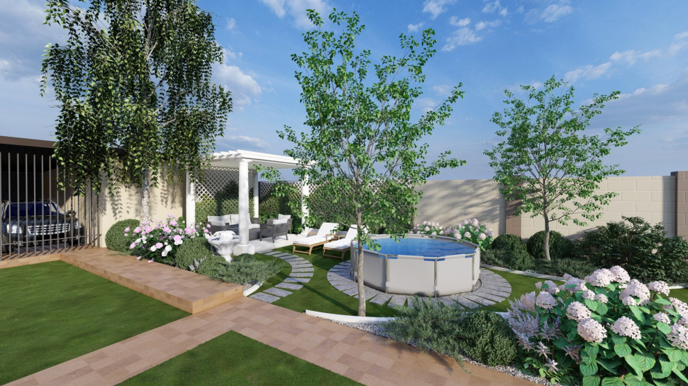 Обложка проекта: Ландшафтный дизайн участка площадью 1 сотка