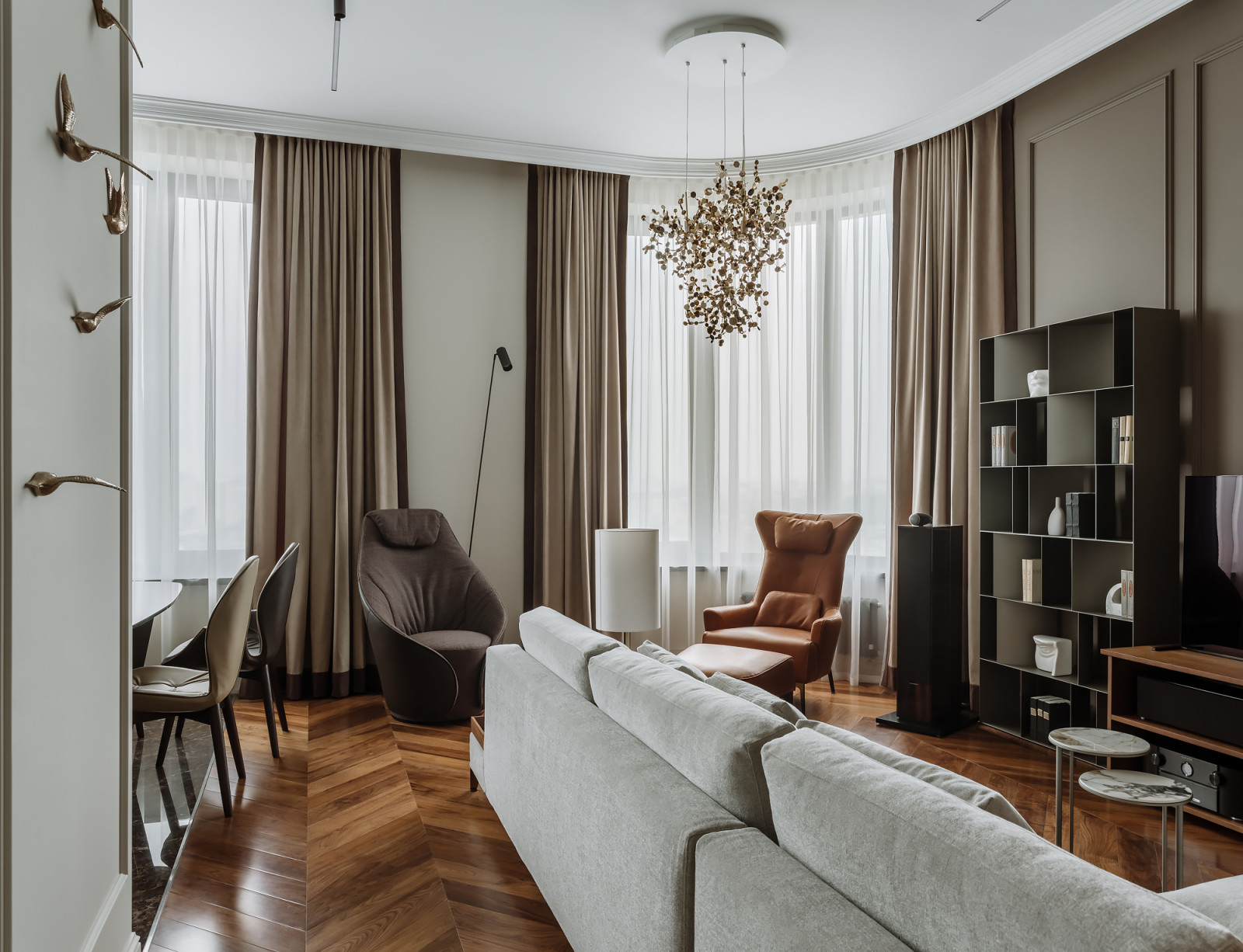 Houzz тур: Квартира 100 кв.м. с радиусной планировкой