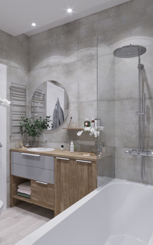 Небольшая ванная в ЖК Лайнер