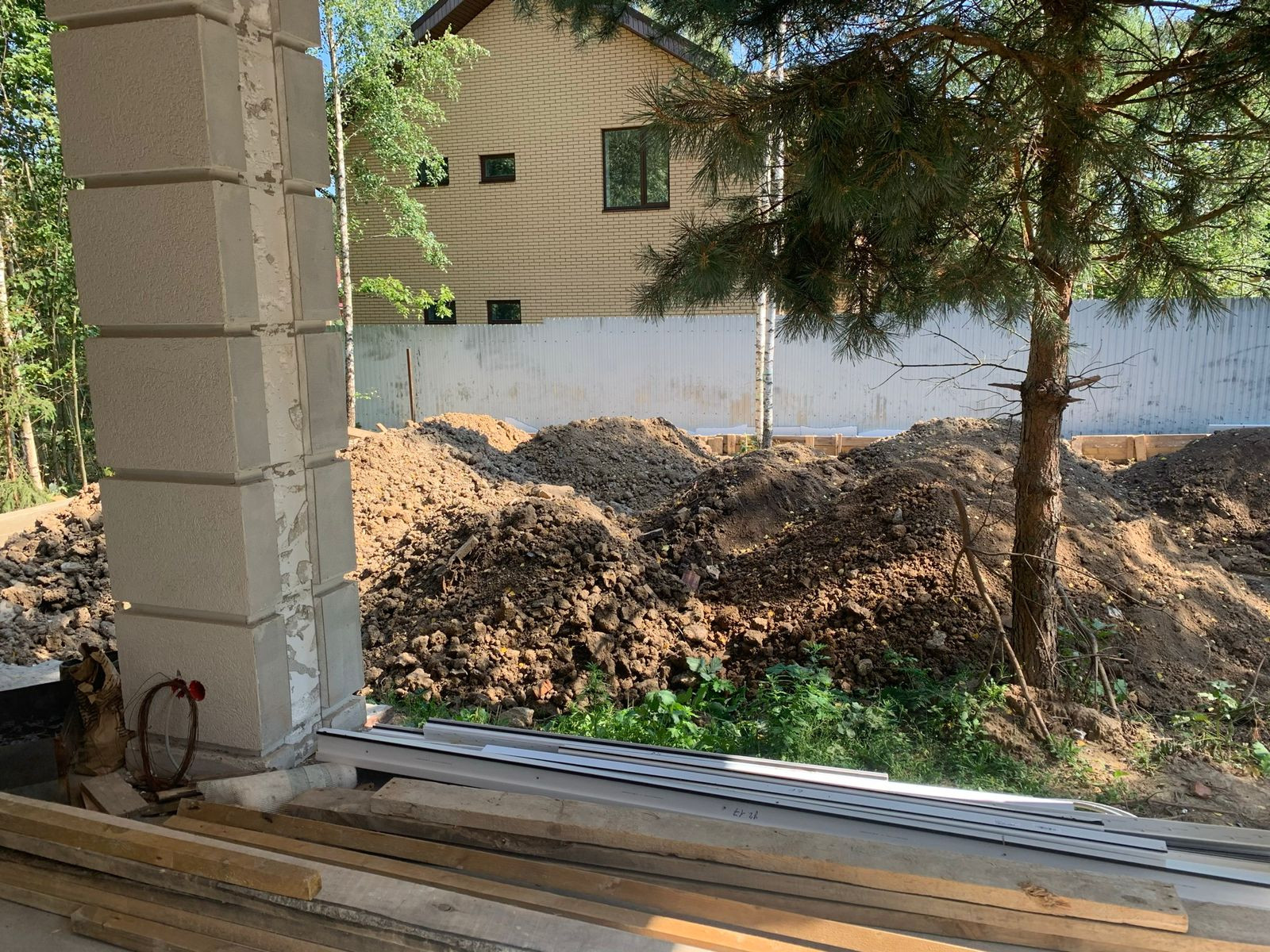 Ход стройки. Усадьба Шарапово. Дом.