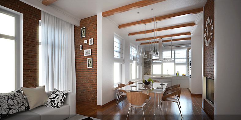 Обложка проекта: Гостиная в стиле "Лофт"