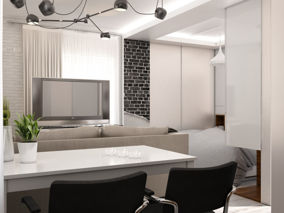 Дизайн-проект квартиры студии общей площадью 30 м2.