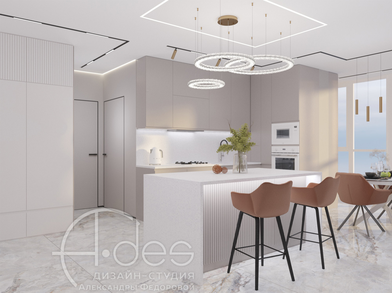 Дизайн интерьера квартиры 75 м2.