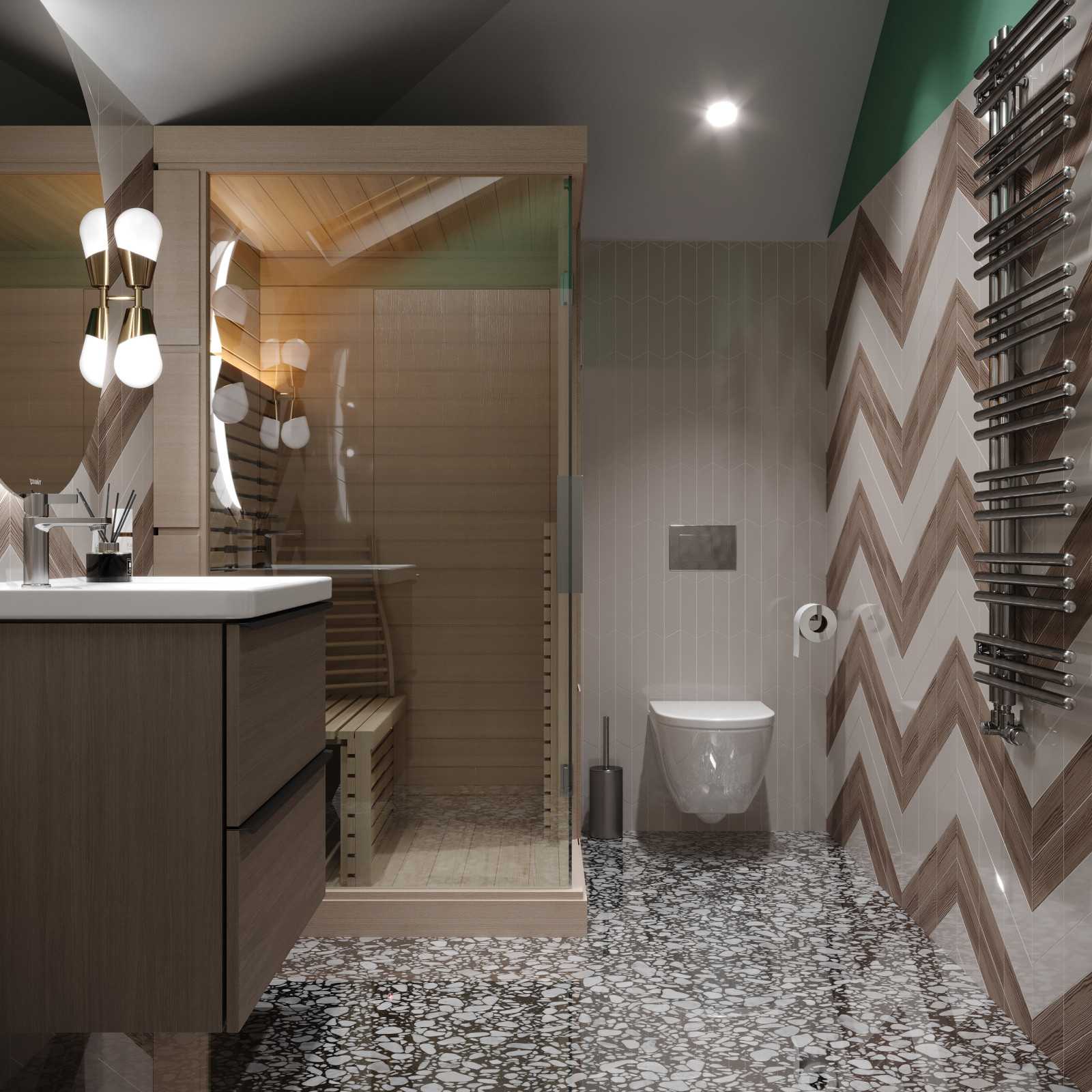 Ванная комната в загородном доме