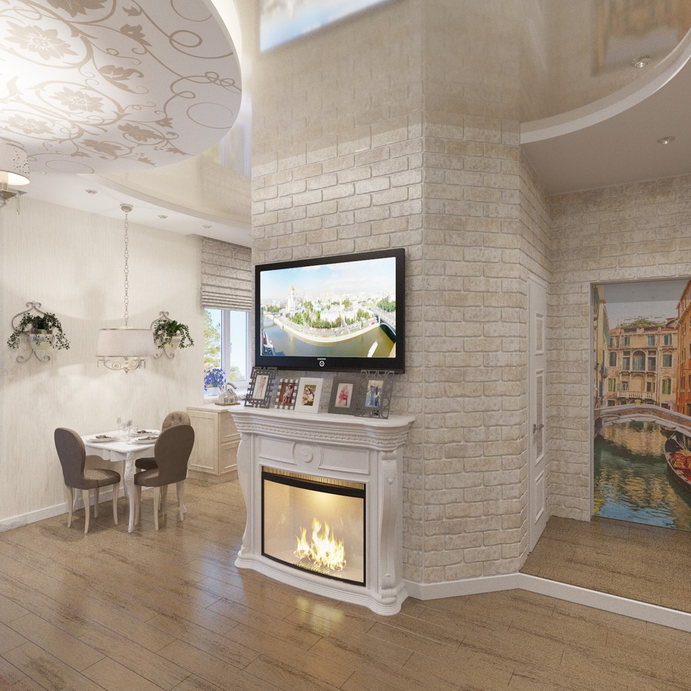 Обложка проекта: кухня-гостиная в ЖК Бавария