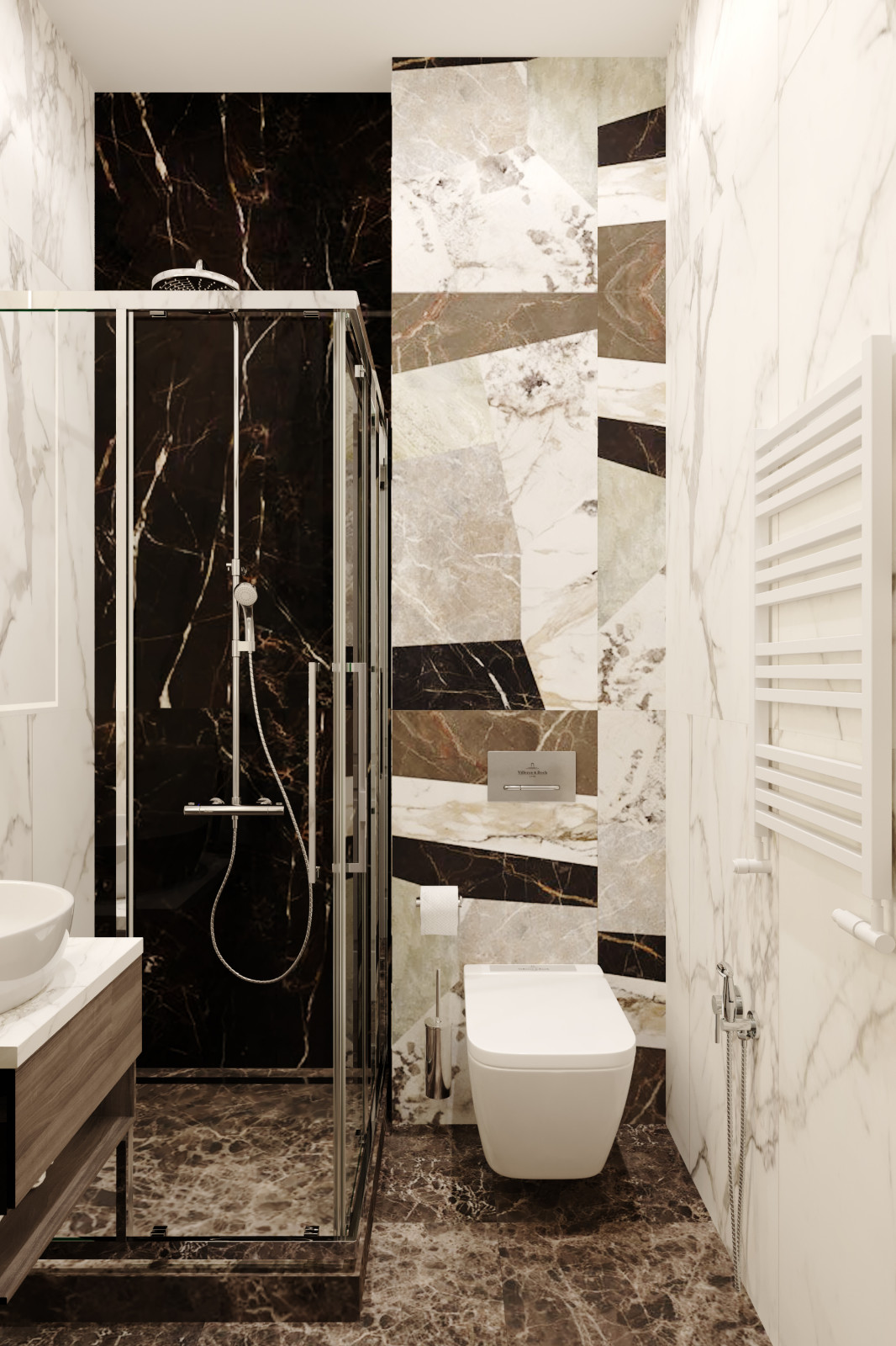 Квартира 73 кв. м. в современном стиле Новочерёмушкинская 17