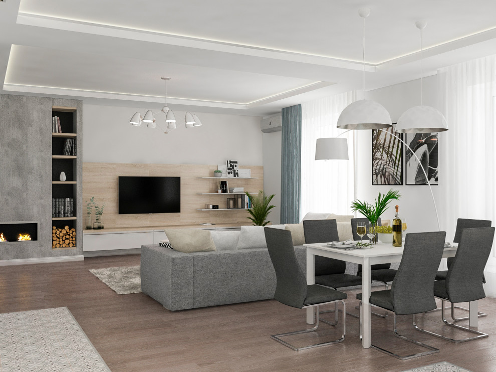 Проект гостиной частного дома. Подсосенки.