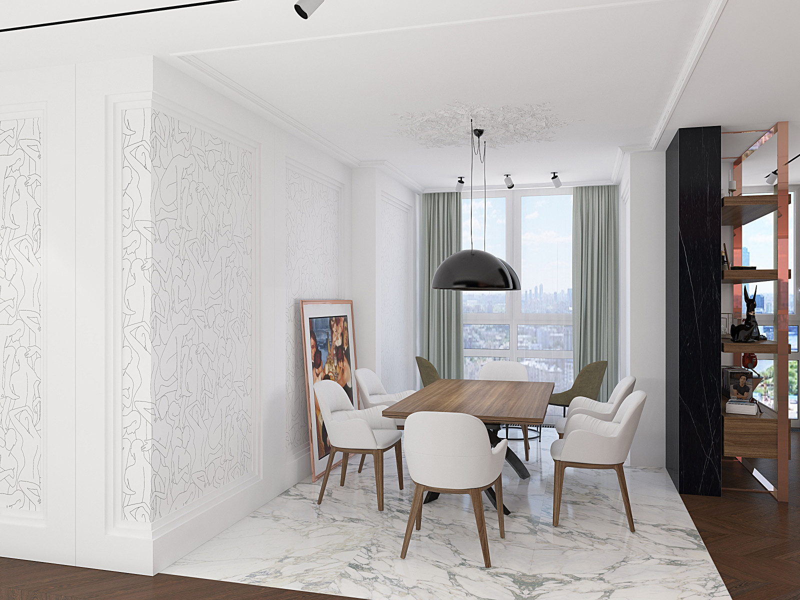 Четырехкомнатная квартира 170 м.кв. ЖК "Династия "