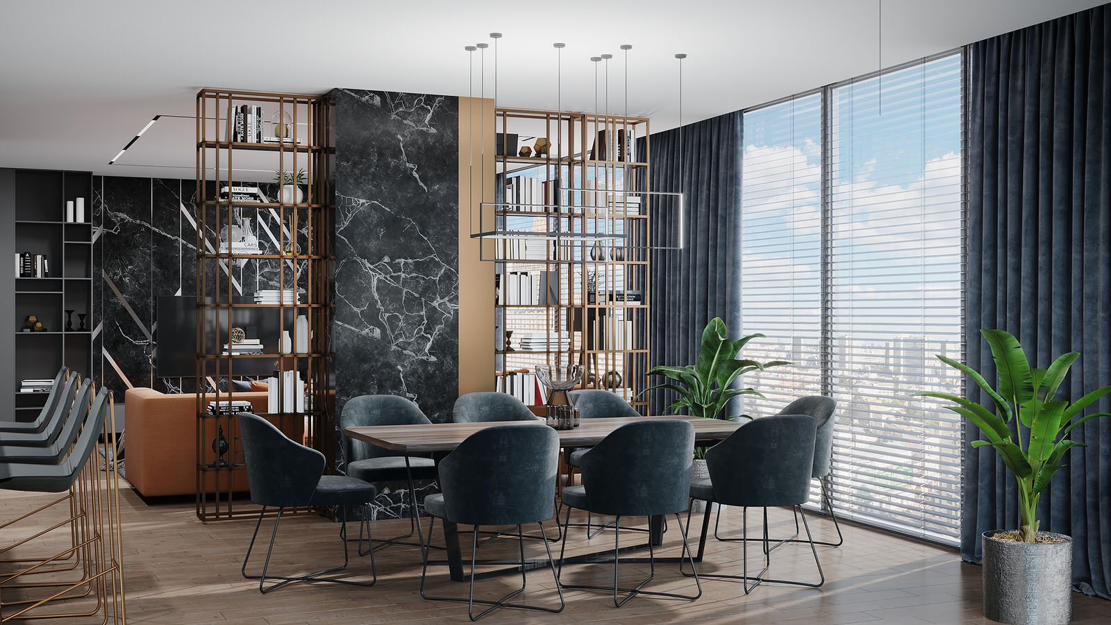 Дизайн интерьера квартиры в Москва Сити