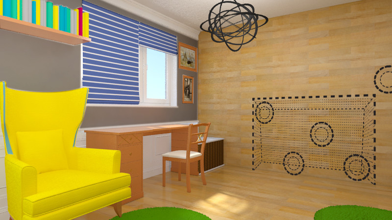 Обложка проекта: Оформление деревянными панелями буазери детской