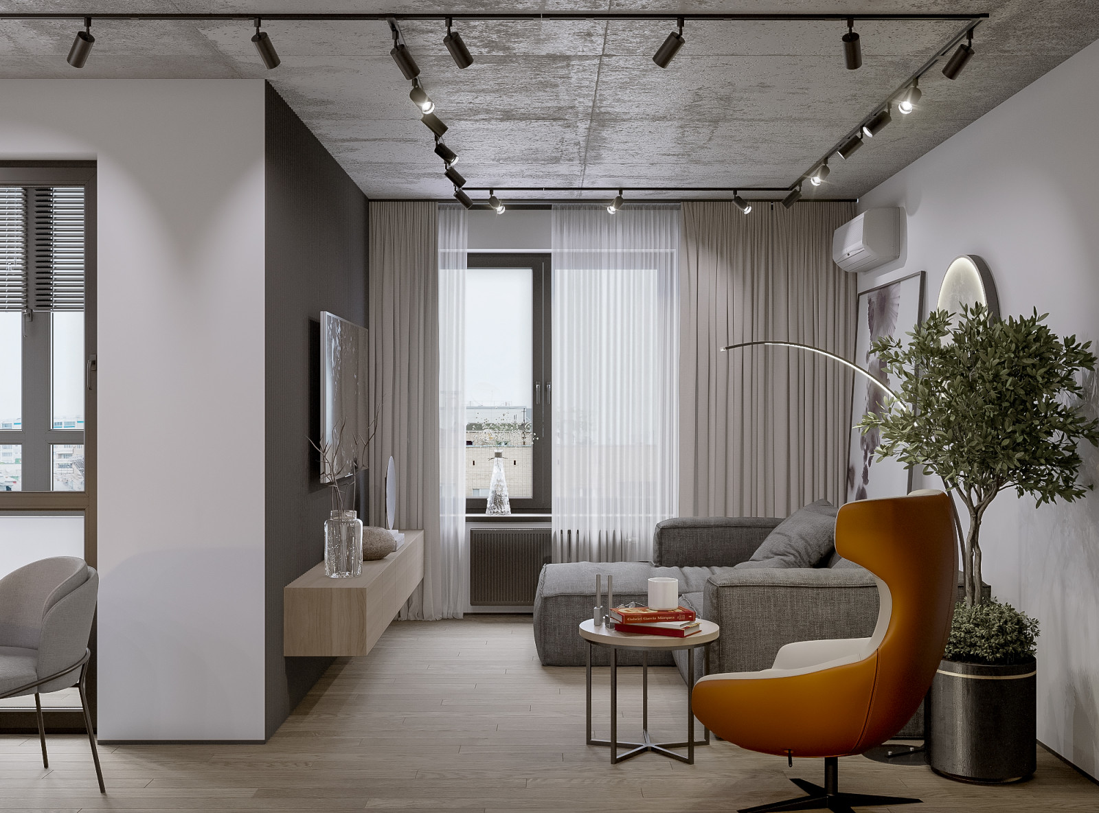 Квартира в современном стиле с элементами Лофт