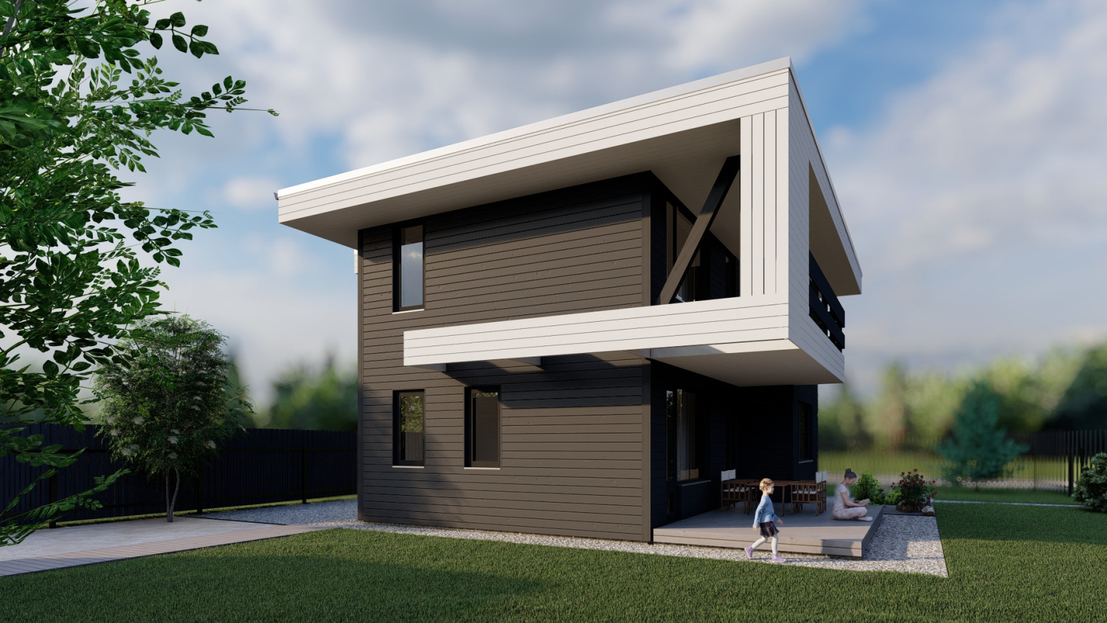 Каркасный дом в Зимней Горке