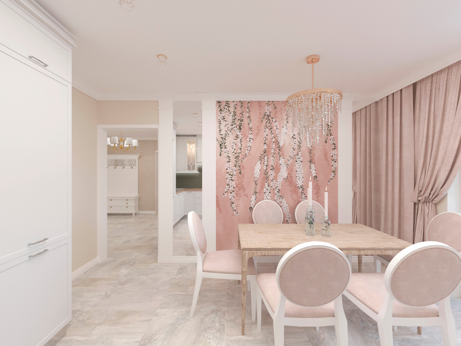 "Подмосковная Ривьера". Дизайн 3-х комнатной квартиры