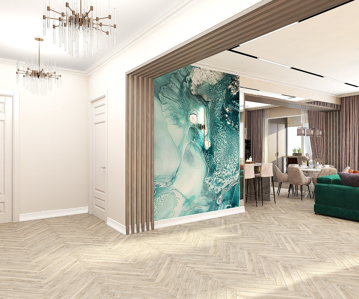 Дизайн-проект кухни-гостиной площадью 66 кв.м