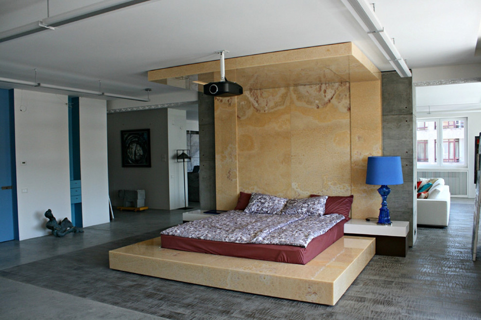 Houzz Армения: Квартира в Ереване с бетоном, ониксом и змеем-вишапом
